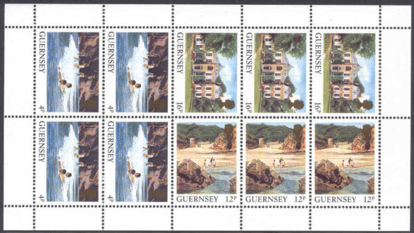 Guernsey - M  289A, 413-414A (H-Bl 28) Bilder från Guernsey, 10-bl kpl**