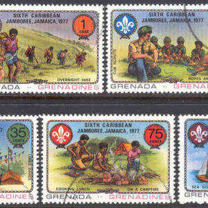 Grenada Grenadines – M  237-243 Karibisk Scoutingträff på Jamaika 1977, 7 kpl stpl