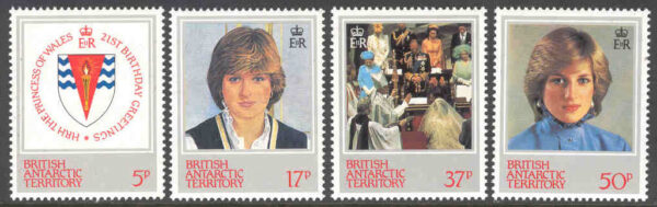 British Antarctic Ter. - M   94-97 Prinsessan Dianas 21-årsdag, 4 kpl**