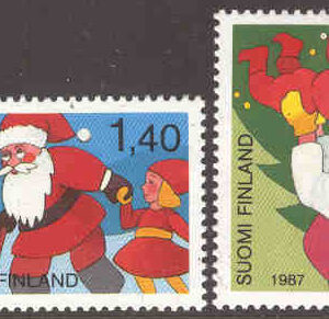 Finland – F 1033-1034 Julfrimärken 1987, 2 kpl **