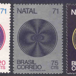 Brasilien – M 1301-1303 Jul 1971, Julgransprydnader, 3 kpl**