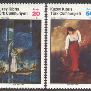 Turk. Cypern – M 1461-1462 Konst, målningar, 2 kpl**