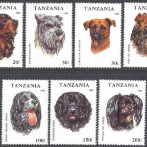 Tanzania – M 1599-1605 Hundar bla Dvärgschnauzer, 7 kpl **