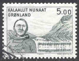 Grönland – F  153 Konstnären Henrik Lund, 1 kpl stpl