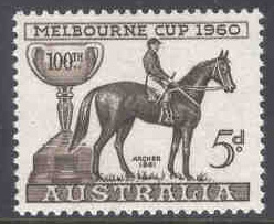 Australien – M  307 Sport – Melbourne Cup 1960 – Hästar, 1 kpl **