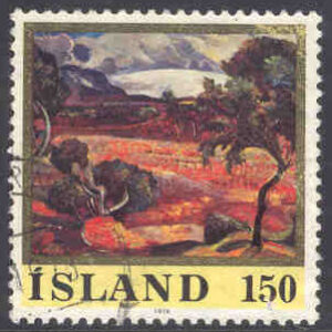 Island – F  550 Målning, konstnären A Jonssons födelse 100 år, 1 kpl