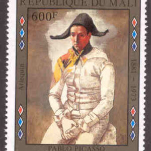 Mali – M 1108 Harlekin, målning av Pablo Picasso (1881-1973), spansk konstnär, 1 kpl **