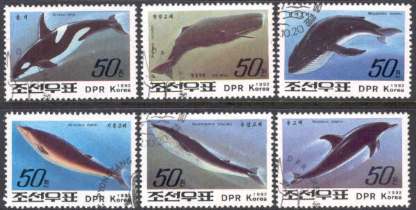 Nordkorea - M 3354-3359 Valar, bl a Fenval, 6 kpl stpl