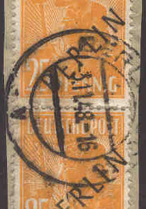 Berlin – M   10 Par på klipp stpl BERLIN 3.11.48 Kat.värde EUR 120:-