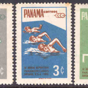Panama – M  559-561 3:e panamerikanska sportspelen, bl a häcklöpning, svag fläck,  3 ol**