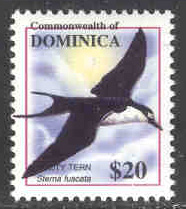 Dominica – M 3204 Fåglar, sottärna, märke**