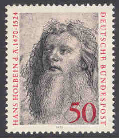 Tyskland – M  813 Hans Holbein, (ca 1465-1524). Målare, tecknare, 1 kpl **