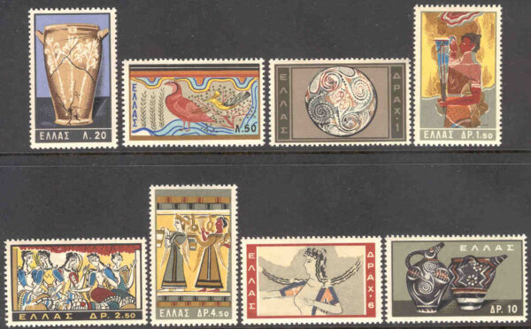Grekland - M  765-772 Minoisk konst, 8 kpl**