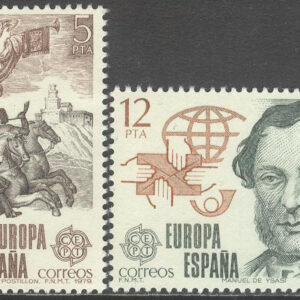 Spanien – M 2412-2413 Europa CEPT 1979 Posthistoria – Hästar, serie 2 kpl **