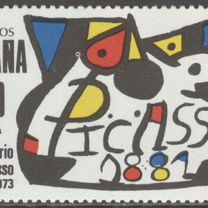 Spanien – M 2493 Pablo Ruiz Picasso 100 år – Konstnär, märke kpl **