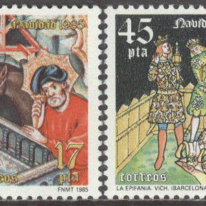 Spanien – M 2702-2703 Jul 1985 – Konst bla Bedjande Herdar, serie 2 kpl **