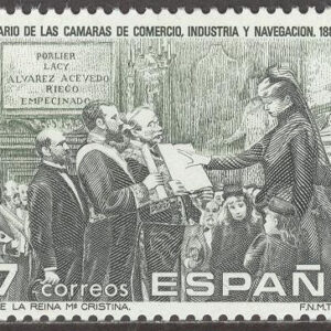 Spanien – M 2724 Industri- & Handelskammaren 100 år, märke kpl **