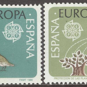Spanien – M 2726-2727 Europa CEPT 1986 Naturskydd, serie 2 kpl **