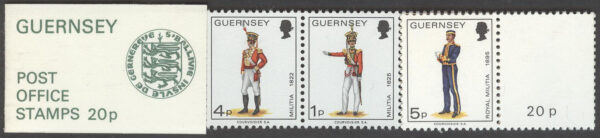 Guernsey - M   94, 98, 100, 135 Militäruniformer, Häfte med 8 märken kpl **