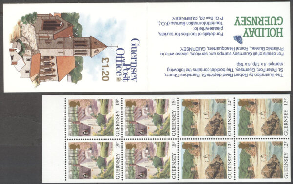 Guernsey - M  413D, 448D Vyer, Häfte med 8 märken kpl **