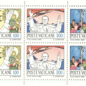 Vatikanen – M  853, 856-858 Påve Johannes Paul II, Häfte med 16 märken kpl **