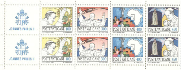 Vatikanen - M  853, 856-858 Påve Johannes Paul II, Häfte med 16 märken kpl **