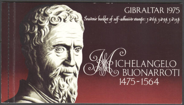 Gibraltar - M  334-336 B Jul 1975 - Michelangelo 500 år, 9 märken i Häfte kpl **