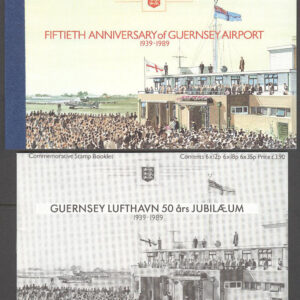 Guernsey – M  453, 455, 457 Häfte med Flyg – Flygplats 18 frimärken **