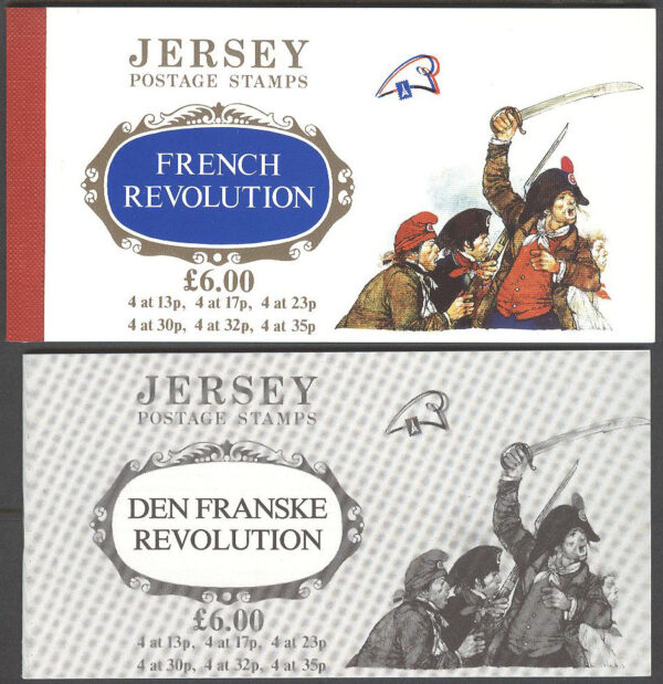 Jersey - M  485-490 Franska revolutionen 200 år, Häfte med 24 märken kpl**