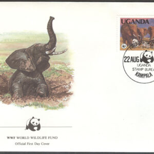 Uganda – FDC 1983-08-22 – Däggdjur – Afrikansk Elefant – WWF, 4 kpl