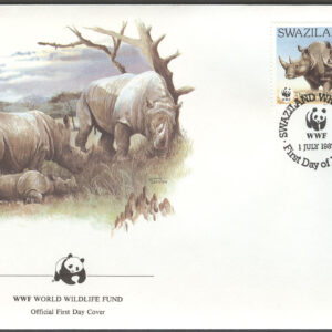 Swaziland – FDC 1987-07-01 – Trubbnoshörning – WWF, 4 kpl