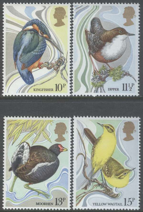 England - M  817-820 Skyddslag för vilda fåglar 100 år, 4 kpl **
