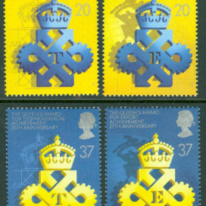 England – M 1266-1269 Utmärkelser från drottningen 25 år, 4 kpl **