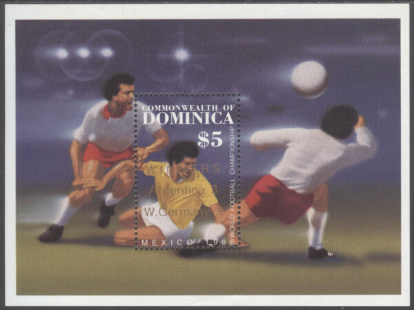 Dominica - M BL 113 VM i Fotboll i Mexiko 1986 Vinnare, Block **