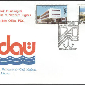 Turk. Cypern – FDC 1987-11-20 – Utveckling bla Nya Hamnen i Kyrenia, serie 2 kpl