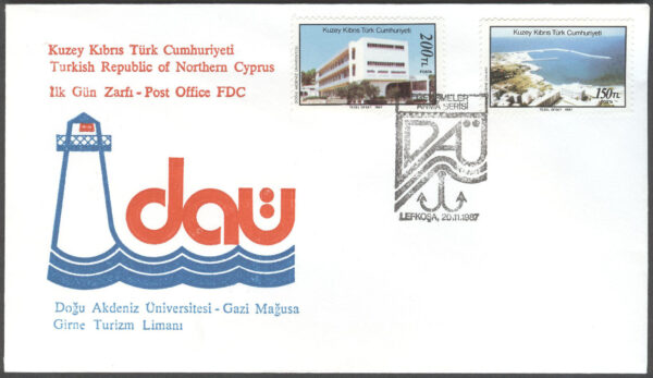 Turk. Cypern - FDC 1987-11-20 - Utveckling bla Nya Hamnen i Kyrenia, serie 2 kpl
