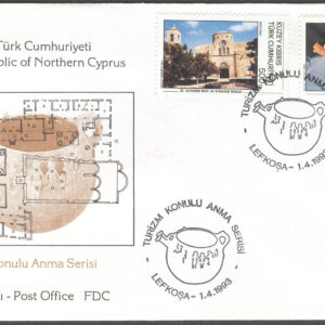 Turk. Cypern – FDC 1993-04-01 – Turism bla St.-Barnabas-Kloster, serie 2 kpl