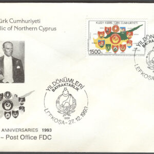 Turk. Cypern – FDC 1993-12-27 – Minnen bla P Tjajkovskij – Musik, serie 5 kpl