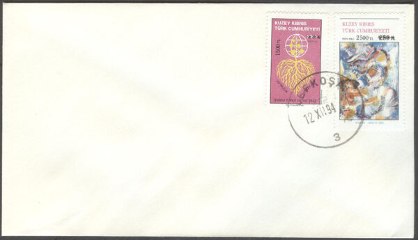 Turk. Cypern - FDC 1994-12-12 - Minnen & Konst - Påtryck, serie 2 kpl