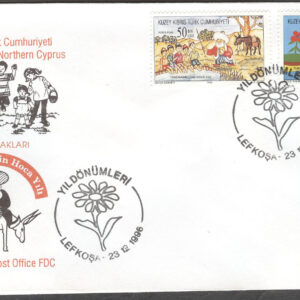 Turk. Cypern – FDC 1996-12-23 – Minnen bla Stridskraft GKK 20 år, serie 4 kpl