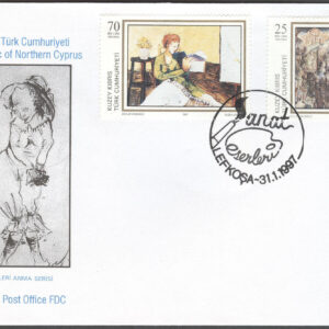 Turk. Cypern – FDC 1997-01-31 – Konst av bla Ruzen Atakan, serie 2 kpl
