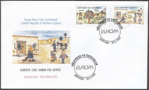 Turk. Cypern - FDC 1997-05-30 - Europa CEPT 1997 Sagor & Legender, serie 2 kpl