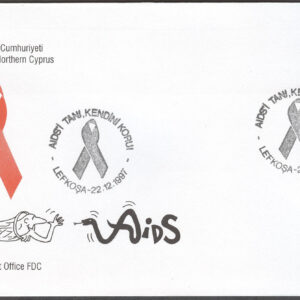 Turk. Cypern – FDC 1997-12-22 – Minnen bla Scouting & AIDS, serie 3 olika