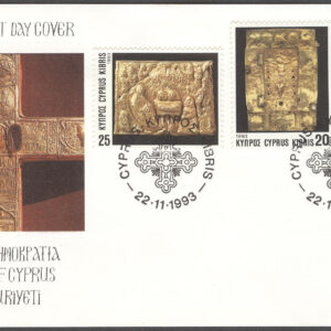 Cypern – FDC 1993-11-22 – Jul 1993 – Konst bla Kristi födelse, serie 3 kpl