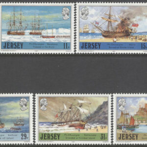 Jersey – M  409-413 Philippe D´Auvergne – Sjöfarare – Fartyg, 5 kpl **