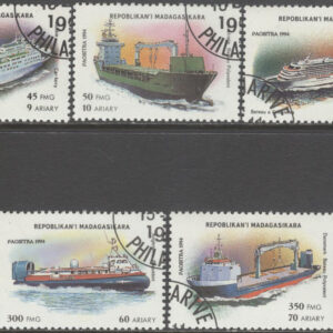 Madagaskar – M 1752-1758 Fartyg bla Containerfartyg, serie 7 kpl