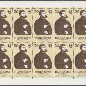 DDR – M 2755 Martin Luther 500 år I – Reformator, Miniark kpl **
