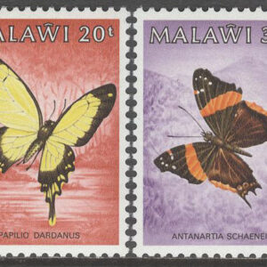 Malawi – M  432-435 Insekter – Fjärilar, serie 4 kpl **