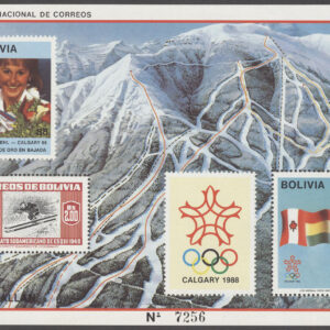 Bolivia – M BL 173 OS i Calgary 1988 Segrare M Kiehl, Block **