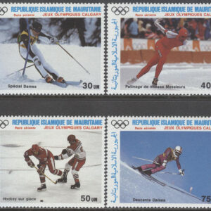 Mauretanien – M  912-915 OS i Calgary 1988 Skridsko & Ishockey, 4 kpl **